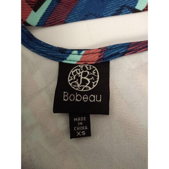 Bobeau Women's Blue Orange Strappy Zig Zag Pattern Mini Dress Siza XS - Picture 5 of 7